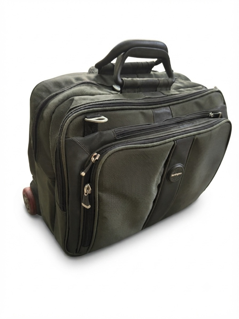 Rolling Carry-On Travel Bag for Men - Olive Green